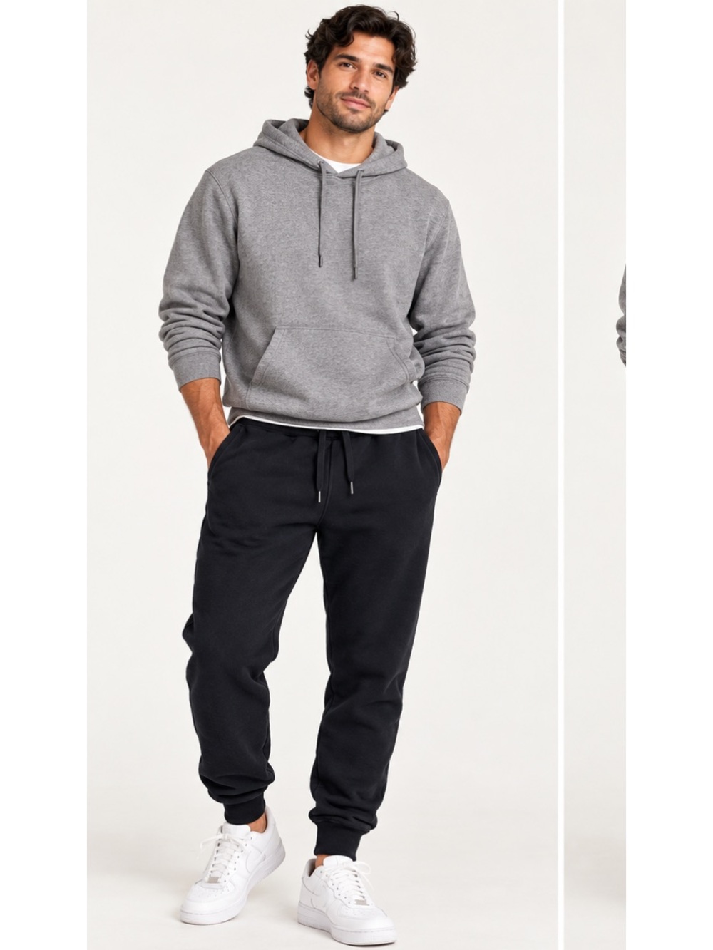 Men Drawstring Jogger Chunky Sherpa Lounging Minimalist Winter Sweatpants Large